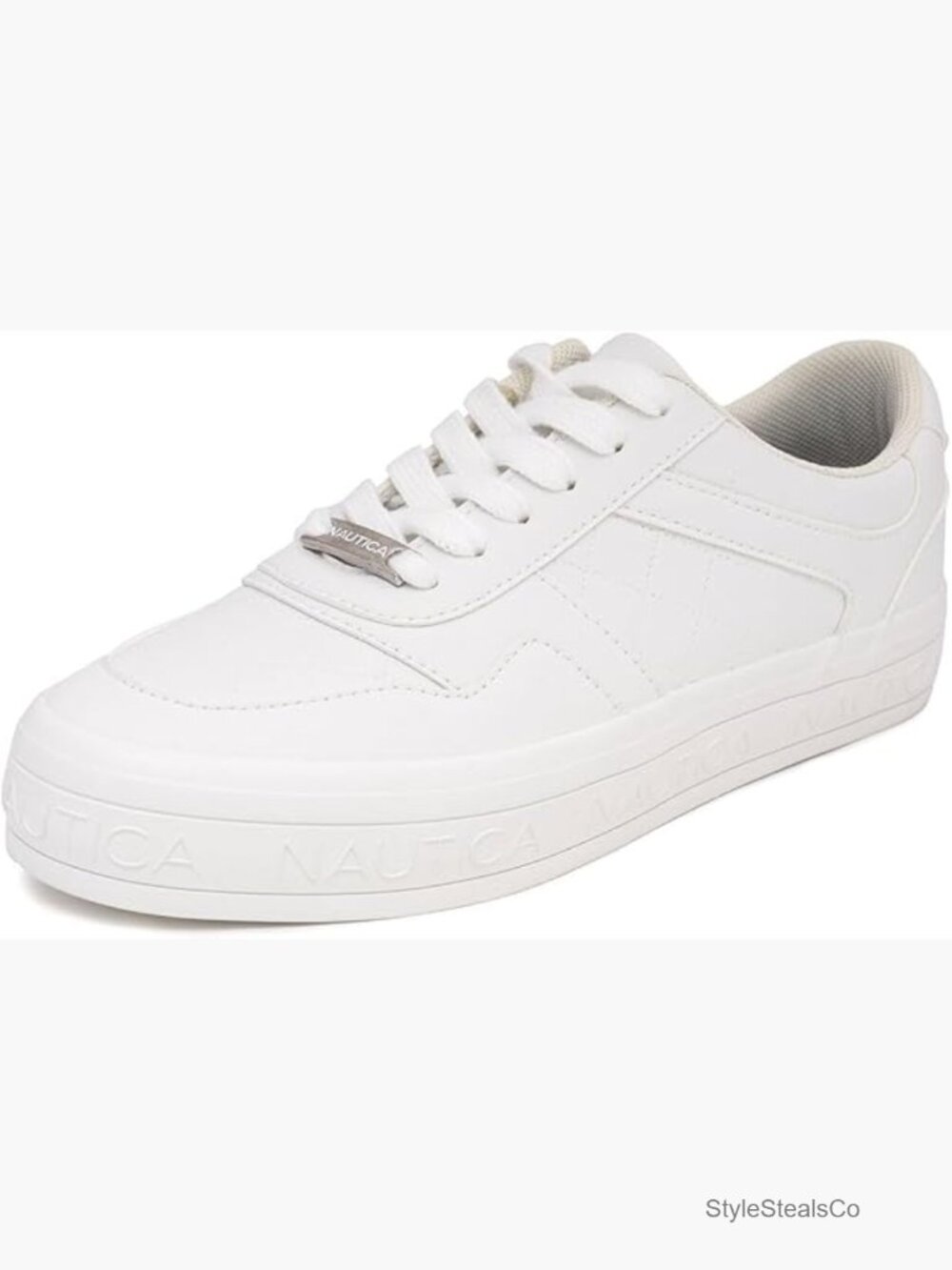 Platform Sneakers Lace-Up Low-Top Chunky Design Walking Tennis Shoes